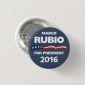 Marco Rubio für Präsidenten 2016 Button (Vorne & Hinten)