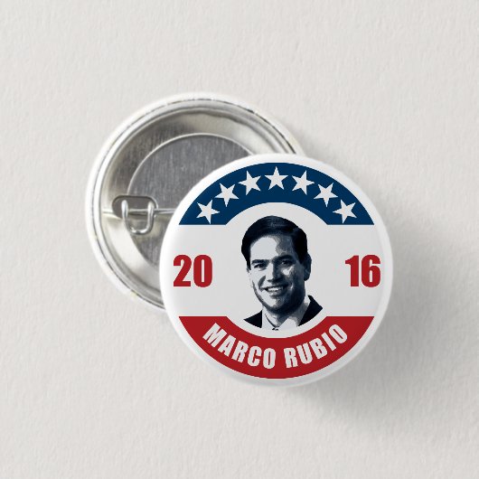 Marco Rubio für Präsidenten 2016 Button (Vorne & Hinten)
