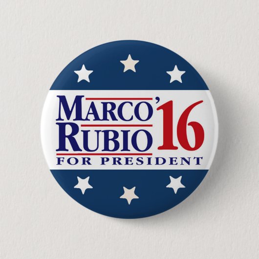 Marco Rubio für Präsidenten Button (Vorderseite)