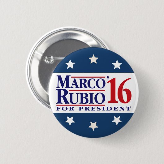 Marco Rubio für Präsidenten Button (Vorne & Hinten)