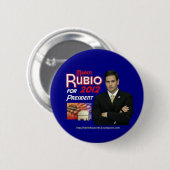 Marco Rubio für Präsidenten Button (Vorne & Hinten)