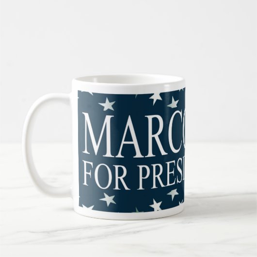 Marco Rubio Präsident '16 USA FLAG Kaffeetasse (Links)