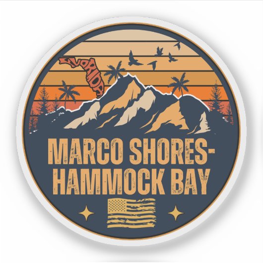 Marco Shores-Hammock Bay, Florida Aufkleber (Vorderseite)