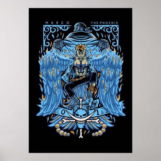 Marco The Phoenix Whitebeard Pirates Poster (Vorne)
