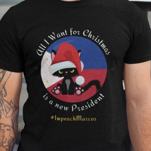 Marcos Amtsenthebung Weihnachts-T-Shirt Protest ge T-Shirt