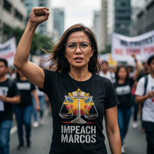 Marcos anklagen Filipino-Korruption Protest Tri-Blend Shirt