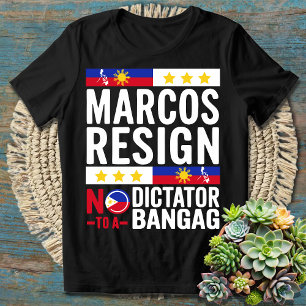 Marcos Rücktritt - Nein zu einem Diktator T-Shirt