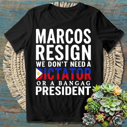 Marcos Rücktritt Nr. in die Diktatur des Präsident T-Shirt