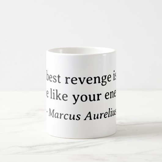 Marcus Aurelius Best Rache Zitat Kaffeetasse (Mittel)