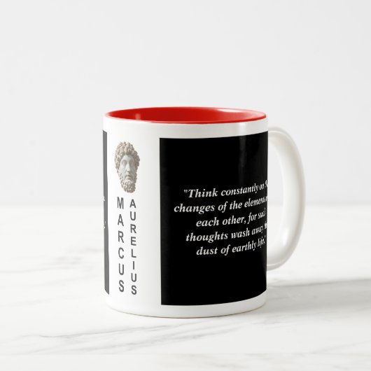 Marcus Aurelius Custom Quote Stoic Philosophie Mug Zweifarbige Tasse (VorderseiteRechts)