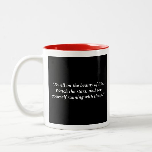 Marcus Aurelius Custom Quote Stoic Philosophie Mug Zweifarbige Tasse (Links)