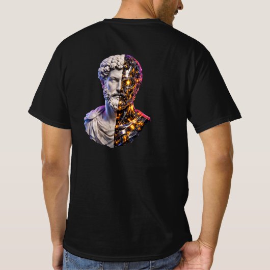 Marcus Aurelius Cyberpunk Tee (Rückseite)