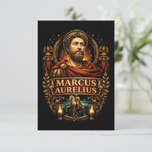 Marcus Aurelius Dankeskarte (Stehend Vorderseite)