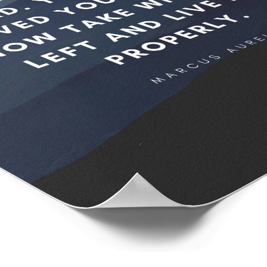 Marcus Aurelius | Denken Sie an sich selbst als to Poster (Ecke)