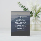 Marcus Aurelius | Denken Sie an sich selbst als to Postkarte (Stehend Vorderseite)