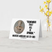 Marcus Aurelius erinnert sich daran, dass alles nu Karte (Gelbe Blume)