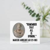 Marcus Aurelius erinnert sich daran, dass alles nu Postkarte (Stehend Vorderseite)
