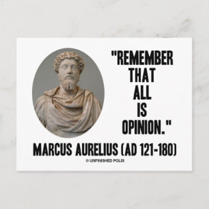 Marcus Aurelius erinnert sich daran, dass alles nu Postkarte