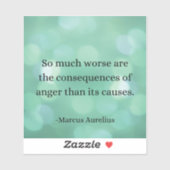 Marcus Aurelius: Erobern Sie Wut, finden Sie inner Aufkleber (Blatt)