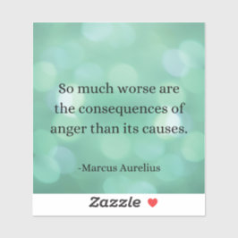 Marcus Aurelius: Erobern Sie Wut, finden Sie inner Aufkleber