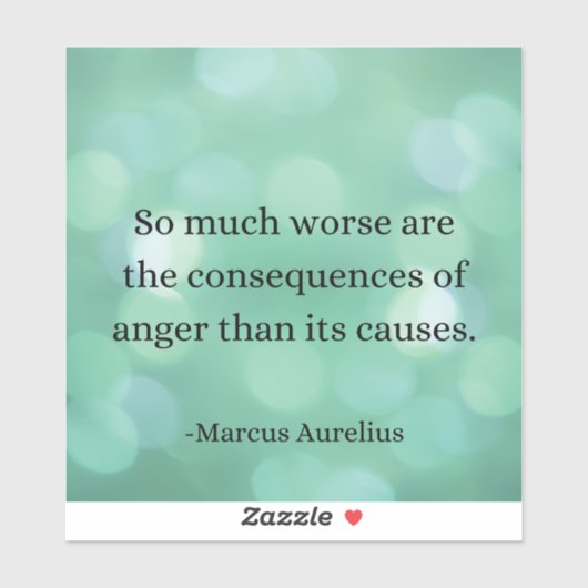 Marcus Aurelius: Erobern Sie Wut, finden Sie inner Aufkleber (Blatt)