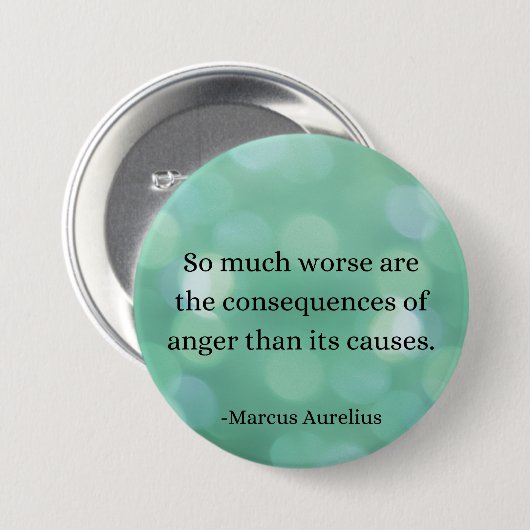 Marcus Aurelius: Erobern Sie Wut, finden Sie inner Button (Vorne & Hinten)