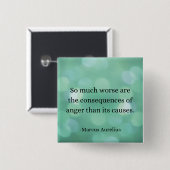 Marcus Aurelius: Erobern Sie Wut, finden Sie inner Button (Vorne & Hinten)