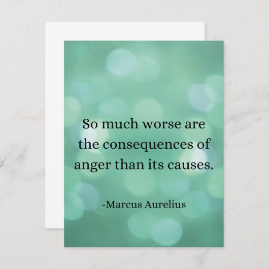 Marcus Aurelius: Erobern Sie Wut, finden Sie inner Einladung (Vorne/Hinten)