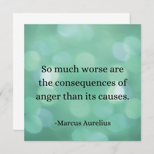 Marcus Aurelius: Erobern Sie Wut, finden Sie inner Einladung (Vorne/Hinten)