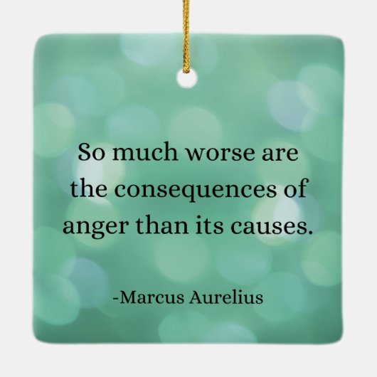 Marcus Aurelius: Erobern Sie Wut, finden Sie inner Keramikornament (Rückseite)