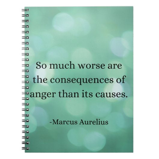 Marcus Aurelius: Erobern Sie Wut, finden Sie inner Notizblock (Vorderseite)