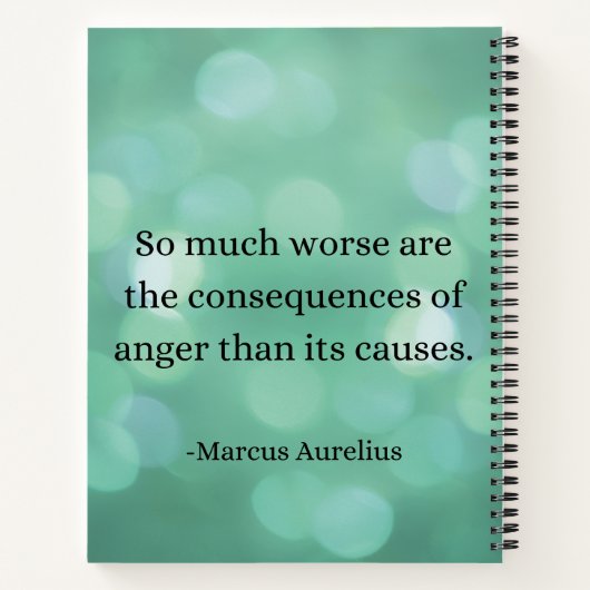 Marcus Aurelius: Erobern Sie Wut, finden Sie inner Notizblock (Rückseite)