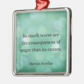 Marcus Aurelius: Erobern Sie Wut, finden Sie inner Ornament Aus Metall (Links)