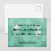 Marcus Aurelius: Erobern Sie Wut, finden Sie inner Postkarte (Vorne/Hinten)