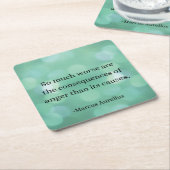 Marcus Aurelius: Erobern Sie Wut, finden Sie inner Rechteckiger Pappuntersetzer (angewinkelt)