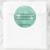 Marcus Aurelius: Erobern Sie Wut, finden Sie inner Runder Aufkleber (Tasche)