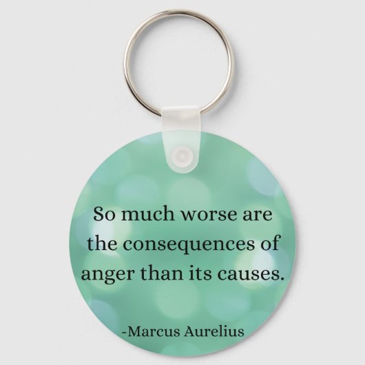Marcus Aurelius: Erobern Sie Wut, finden Sie inner Schlüsselanhänger (Vorderseite)