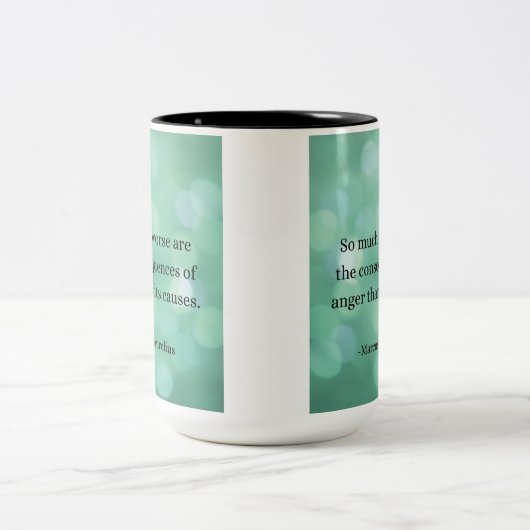 Marcus Aurelius: Erobern Sie Wut, finden Sie inner Zweifarbige Tasse (Mittel)