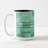 Marcus Aurelius: Erobern Sie Wut, finden Sie inner Zweifarbige Tasse (Links)