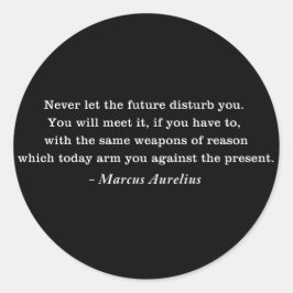 Marcus Aurelius Future Stoicism Zitat Runder Aufkleber
