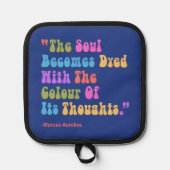 Marcus Aurelius Gedanken Farbe Unser Soul Topflappen (Vorderseite)