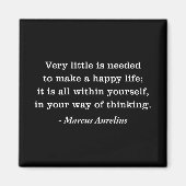 Marcus Aurelius Happy Life Quote Magnet (Vorne)