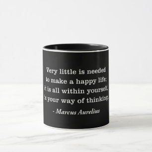 Marcus Aurelius Happy Life Quote Tasse
