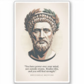 Marcus Aurelius Meditations Quote Illustration Art Aufkleber (Vorderseite)