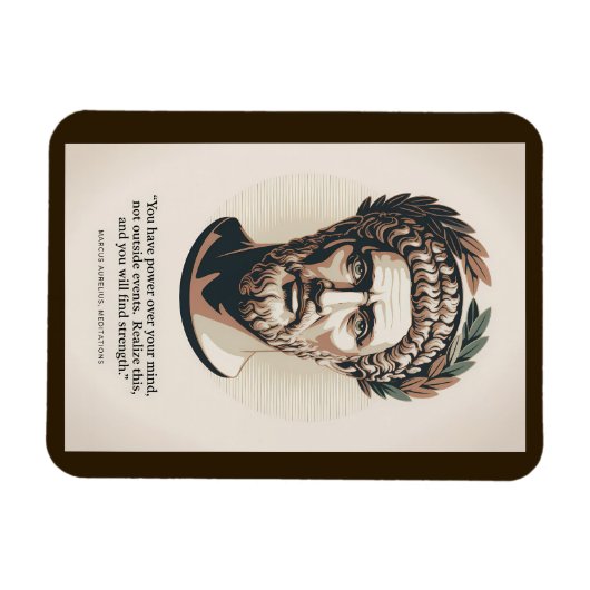 Marcus Aurelius Meditations Quote Illustration Art Magnet (Horizontal)