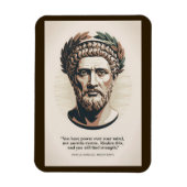 Marcus Aurelius Meditations Quote Illustration Art Magnet (Vertikal)
