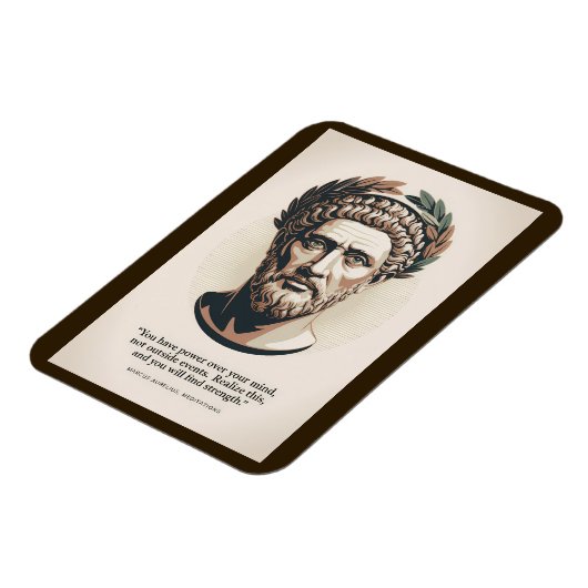 Marcus Aurelius Meditations Quote Illustration Art Magnet (Linke Seite)