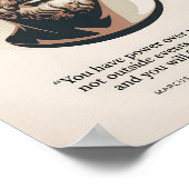 Marcus Aurelius Meditations Quote Illustration Art Poster (Ecke)