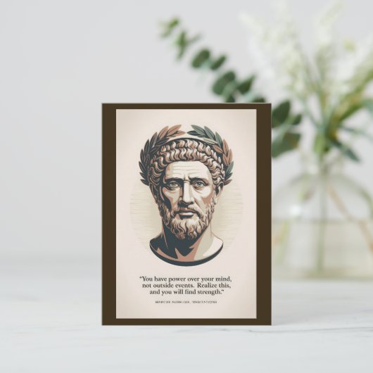 Marcus Aurelius Meditations Quote Illustration Art Postkarte (Stehend Vorderseite)