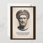 Marcus Aurelius Meditations Quote Illustration Art Postkarte (Vorne/Hinten)